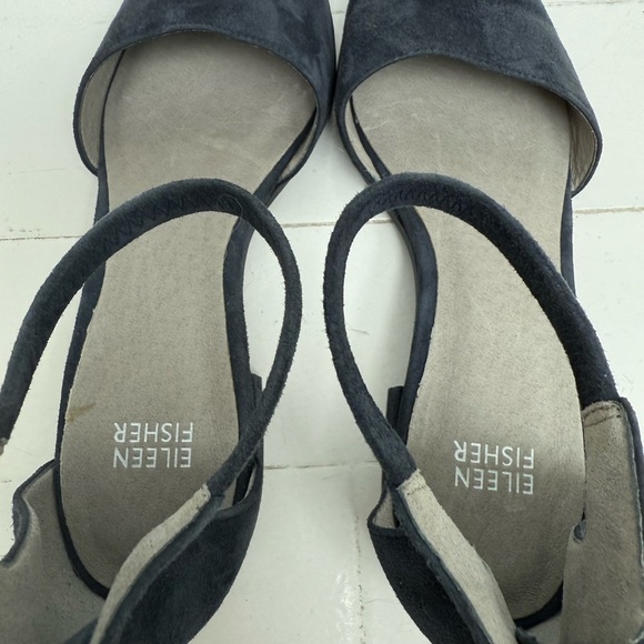 NWOT Eileen Fisher Navy Suede Women's Shoes - Picture 5 of 11